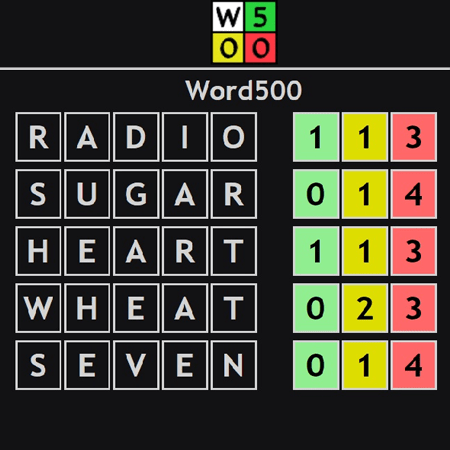 Word500 game